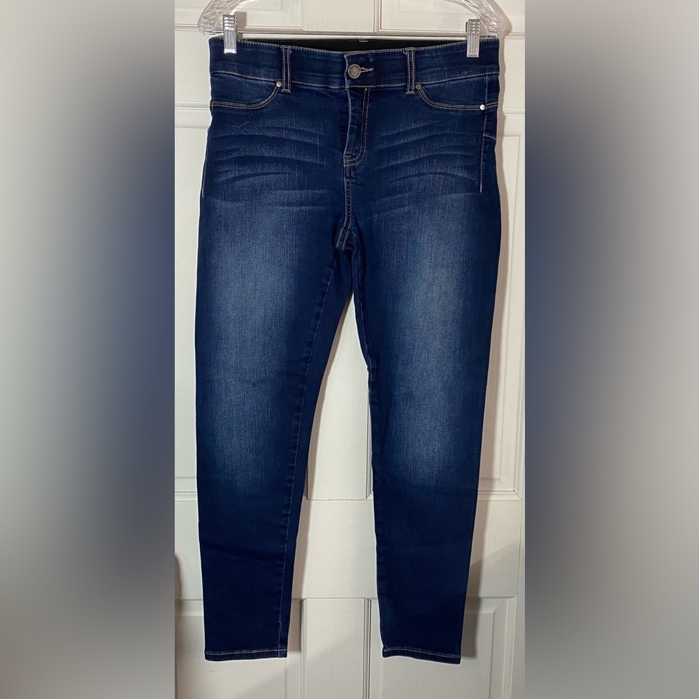 Juicy Couture Dark‎ Blue Seamless Skinny Jeans w/ Waist Band Size 10 O